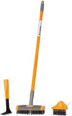 Brush Strend Pro, burkoláshoz, 4 részes készlet, teleszkóppal. nyél, gyomirtó, kefe 3x10 cm és 6x19 cm