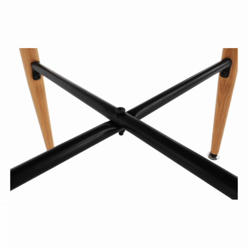 Barska miza, črna/hrast, premer 60 cm, IMAM