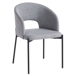 Jedilni stol, sivo/črn, LONKA