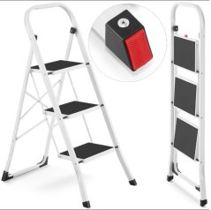 Trepte din oțel 3 st. unilaterale cu platformă