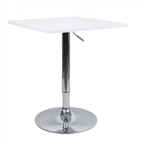 Barska miza z nastavljivo višino, bela, 60x70-91 cm, FLORIAN 2 NOVO