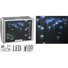 Svetlo vianočné nadpájateľné cencúle 100 LED bez adaptéra biele, 4 m
