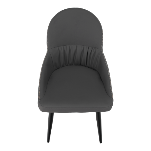 Blagovaonska stolica, siva eko koža/metal, KALINA