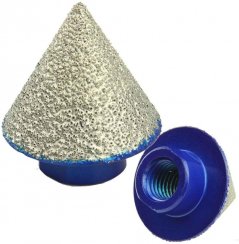 Csiszoló gyémánt kúpos tárcsa 2-38 mm, szorítómenet M14, MAR-POL