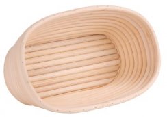 Coș din ratan MagicHome, pentru pâine cu aluat, oval, max.850 g, 35x14x7 cm