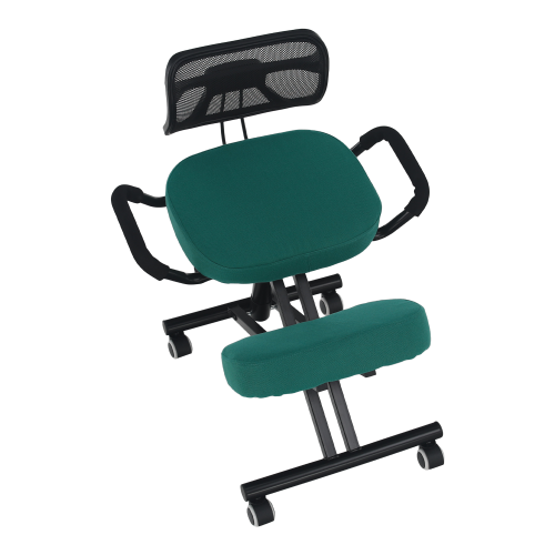 Ergonomska stolica za klečanje, zeleno/crna, RUFUS