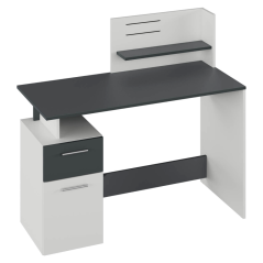 PC-Schreibtisch, Weiß/Graphit, PLATON NEU