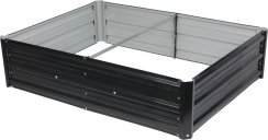 Cvetlično korito Strend Pro Garden, 3D dizajn, kovinsko, dvignjeno, 120x90x30 cm