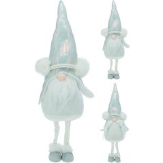 Postavička škriatok 67 cm strieborný mix