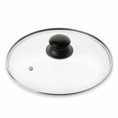 Pokrievka 14cm sklo, čierna rukoväť