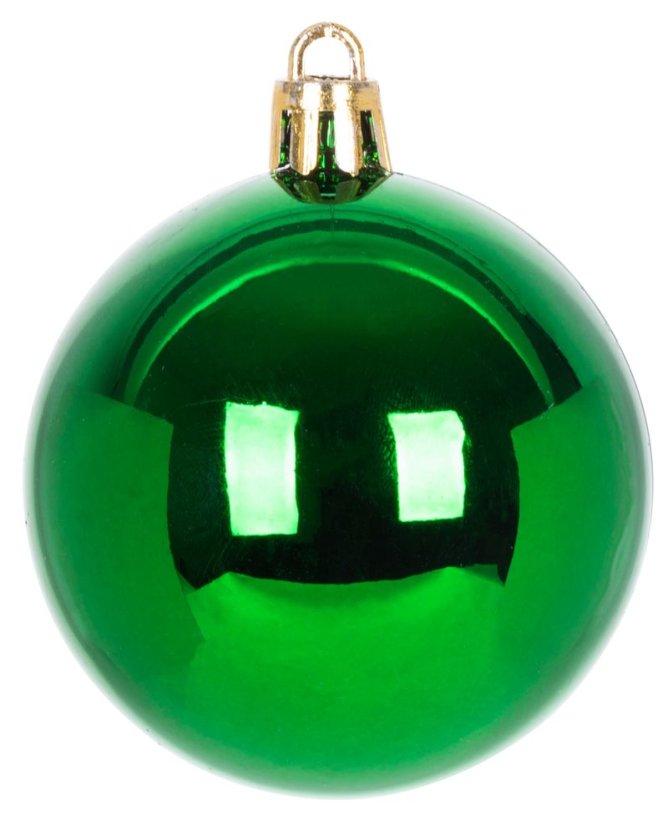 MagicHome Weihnachtskugeln, 9 Stück, rot - grün, mit Dekoration, für den Weihnachtsbaum, 6 cm