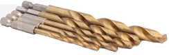 Komplet svedrov za kovino 4,5,6,8,10 mm, 6-točkovno steblo, XL-TOOLS