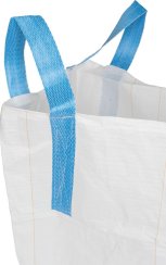 Vak BigBag TOF4, 70x70x70 cm, PP, 4 uši, bílý, pytel rovné dno, Max. 800 kg