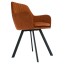 Designer-Sessel, Terrakotta-Samtstoff, AURIL