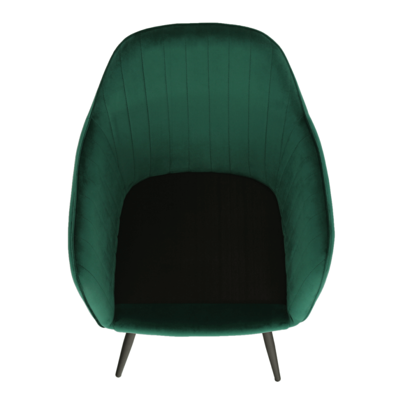 Designer-Sessel, smaragdgrüner Samtstoff, ZIRKON