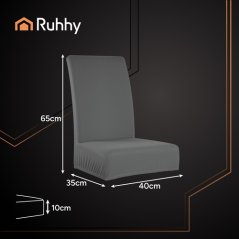Poťahy na stoličky - 6 ks tmavosivé Ruhhy 25990