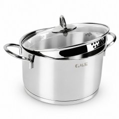 Hrniec nerez + pokr. 24cm/5,9L s výlevkou LEO