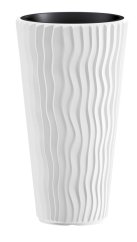 Pflanzgefäß mit Einsatz SANDY Slim 400, weiß