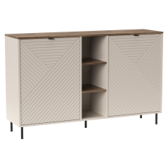 Komoda z półkami, kaszmir/dąb castello, EYCO 2D