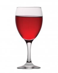Kozarec za vino 340 ml rdeč kozarec EMPIRE, 6 kos