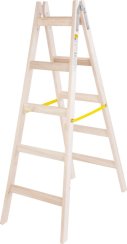 Žebřík Strend Pro, 5 příčkový, dřevěné štafle, 1,6 m, Max. 150 kg
