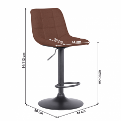 Barová stolička, hnedá/čierná, LAHELA