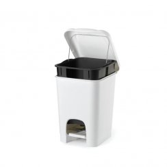 Abfallbehälter UH 20L EASY Pedal, weißer Kunststoff KLC