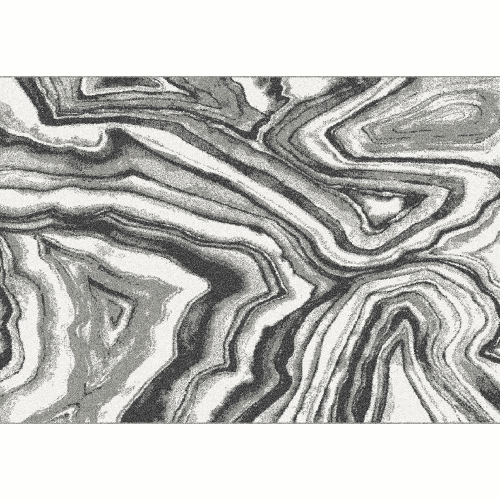 Teppich, weiß/schwarz/Muster, 57x90, SINAN