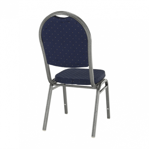 Krzesło sztaplowane, rama z tkaniny niebiesko-szary, JEFF 2 NOWOŚĆ - WYPRZEDAŻ