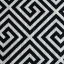 Tepih, crno bijeli uzorak, 80x150, MOTIV