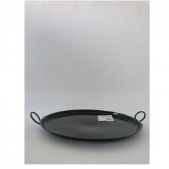 55 cm-es fekete zománcozott grillserpenyő