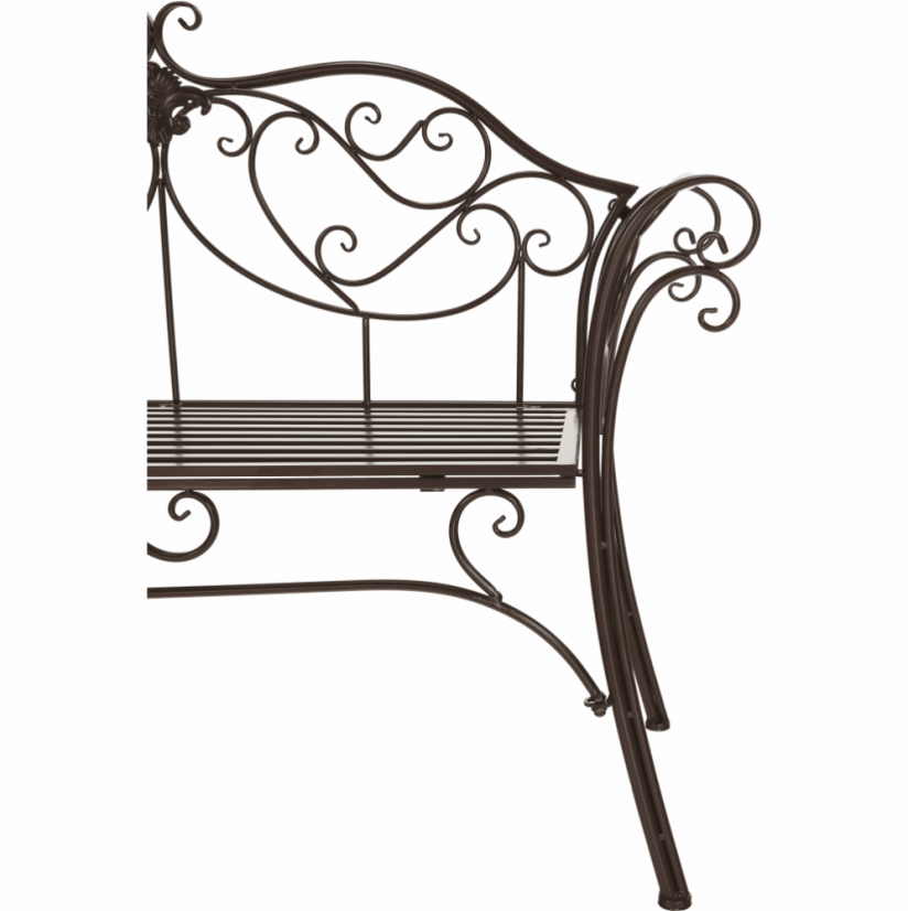 Záhradná lavička, hnedá, ETELIA