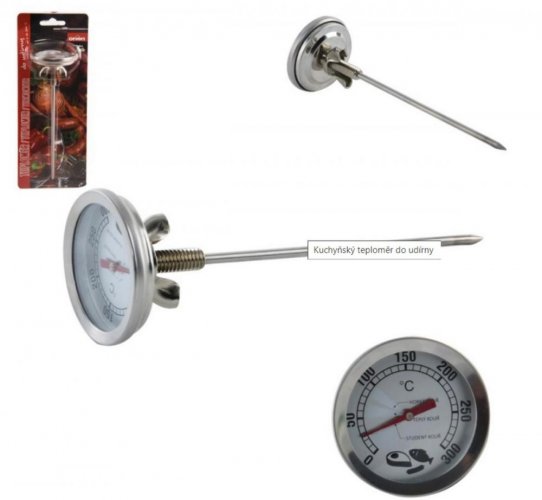 Termometar za pušnicu nehrđajući čelik 16cm