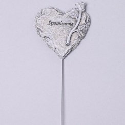 Ornament piercing inimă 19x1,5x8 cm polirășină