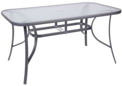 LEQ GREGORY ShadowGray asztal, üveg 5 mm, 140x80x72 cm