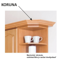 Horní skříňka, olše, LORA MDF NEW KLASIK W60 / 735