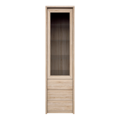 Vitrine mit Schublade 1W3S, Sonoma-Eiche, NORTY TYP 4