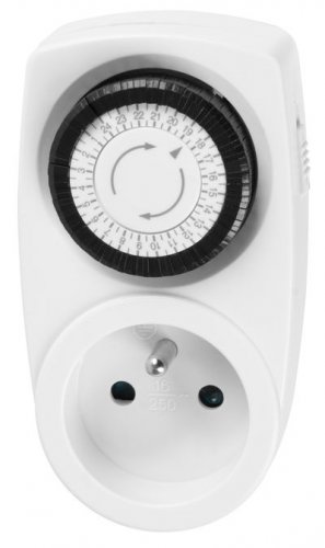 Timer Strend Pro, priză întrerupător mecanic, 230 V, max. 3680 W