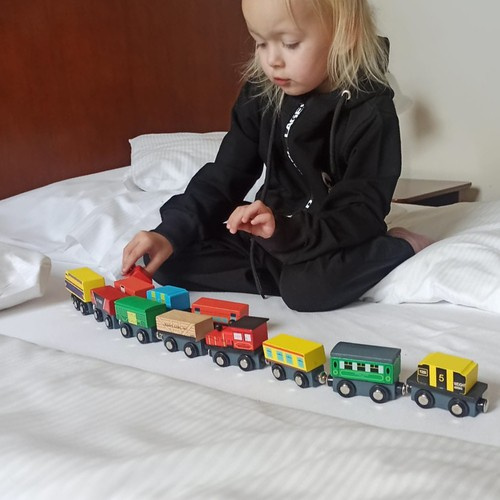 Lesena železnica - 12 kosov. Kruzzel 23522