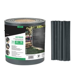 Senčna folija za ograjne panele 19cm/35m antracit + 20x sponka