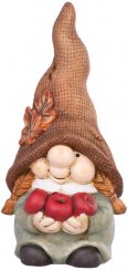 Decor MagicHome, Pitic - fetiță cu mere, 11x9,5x22,5 cm