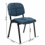 Kancelárska stolička, tmavomodrá, ISO 2 NEW
