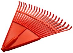 Orangefarbener Laubharken, Größe L, ohne Stiel, RAMP