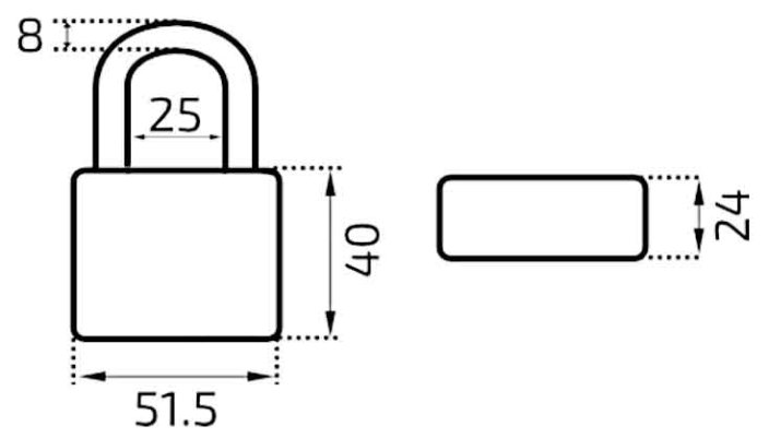 Zámek visací s číselným kódem 51 mm, XL-TOOLS