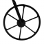 Retro květináč ve tvaru kola, bordó/černá, SEMIL