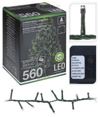 Weihnachtslicht 560 LED kaltweiß, 11 m, mit Funktionen, für 180 cm Baum, außen/innen