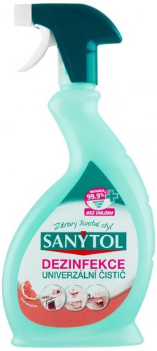 Dezynfekcja Sanytol, uniwersalny środek czyszczący, grejpfrut, spray 500 ml