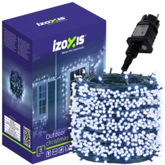 Kültéri világítás 500LED 35m z. fehér Izoxis 24899