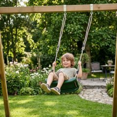 Huśtawka LEQ ABELLA, zielona, 43x17x8,5 cm, dziecięca, plastik