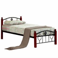 Kovinska postelja z letvico, 90x200, MAGENTA